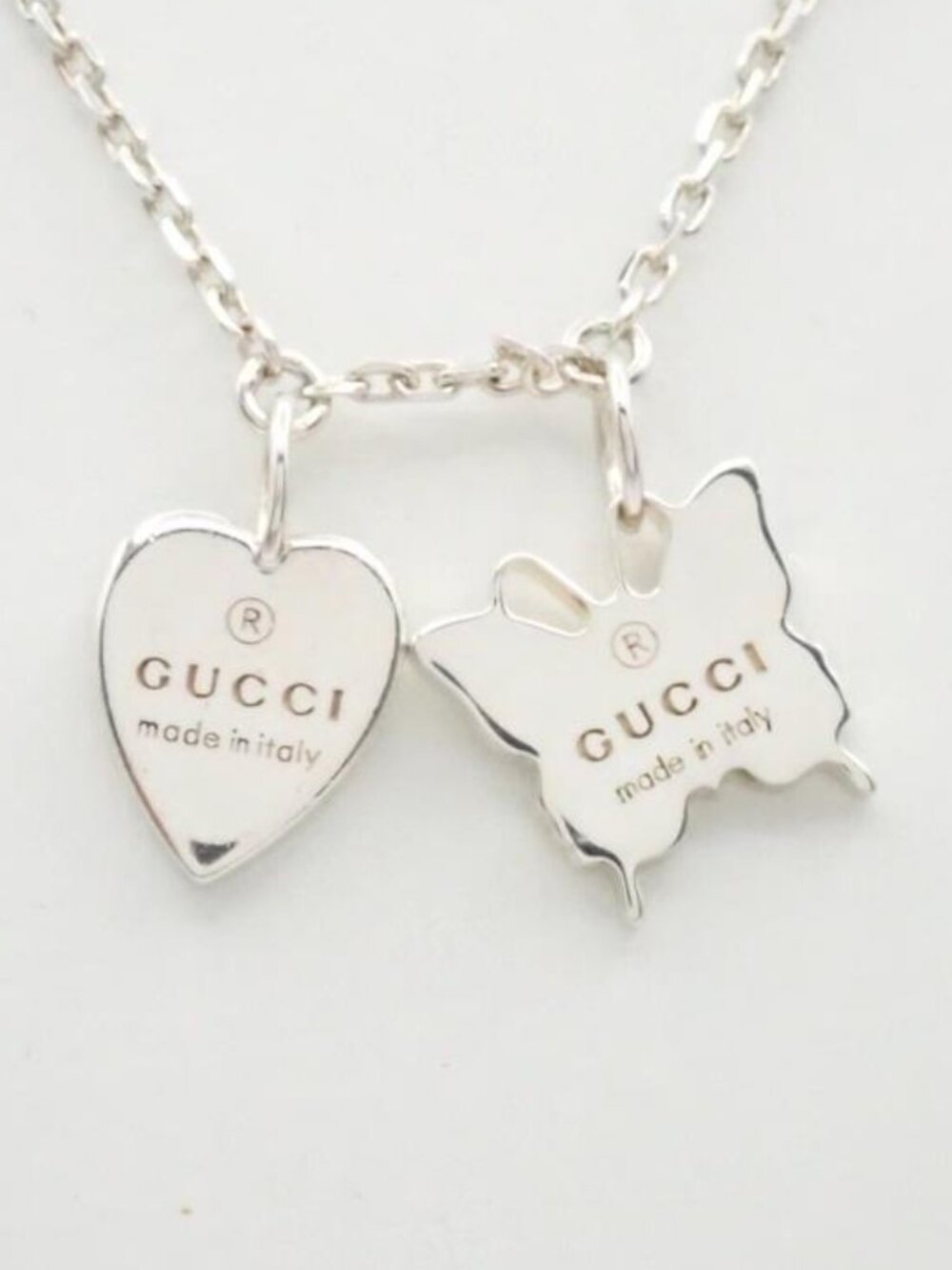 Gucci Heart Butterfly Necklace 925 - Picture 3 of 3